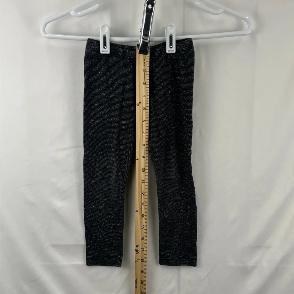 Gymboree - Girl’s Leggings - 3T - Dark Gray with Silver Striping